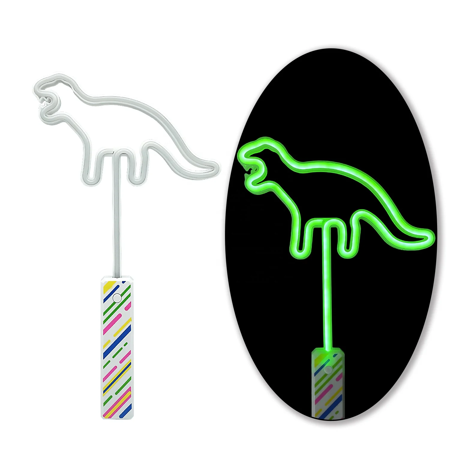 New light up toys light up dinosaur neon wand Led Toys flash stick Festival Children Gift Party Decoration