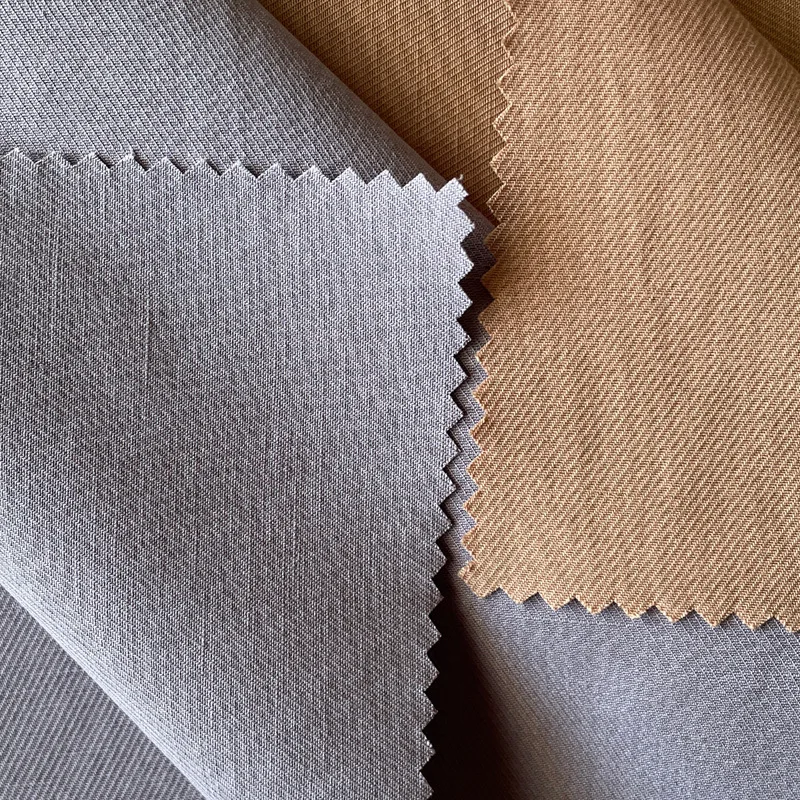 TS47  2024 new 190g Tencel Cotton Twill With Slubs for dress coat