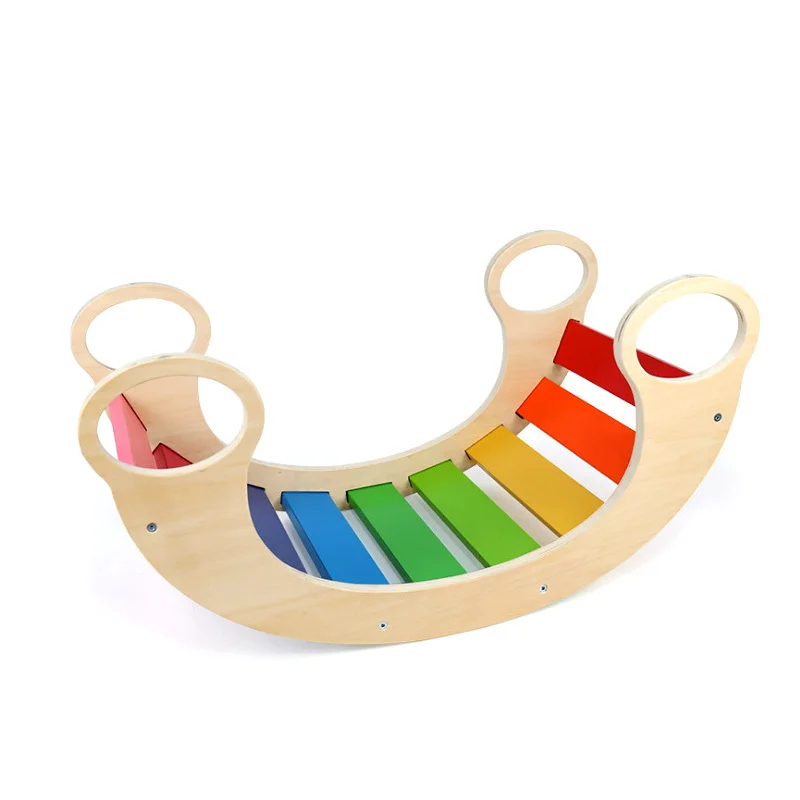 Hot Sell Indoor Baby Wooden Sofa Rocking Bed Furniture Indoor Kids Rocker Sleep Wood Bouncer Board Rocking Chair