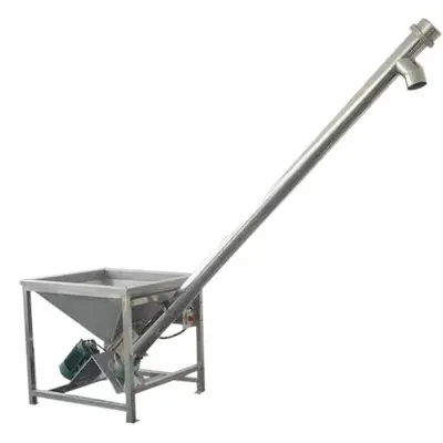 stainless steel screw conveyor auger screw conveyer feeder wth hopper