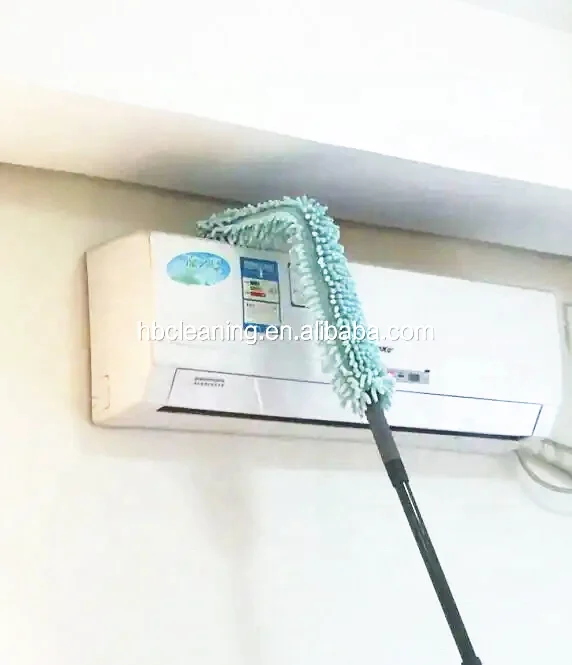 Dual-Action Microfiber Duster Set with Extendable Handle, flexible dusters Extender Kit