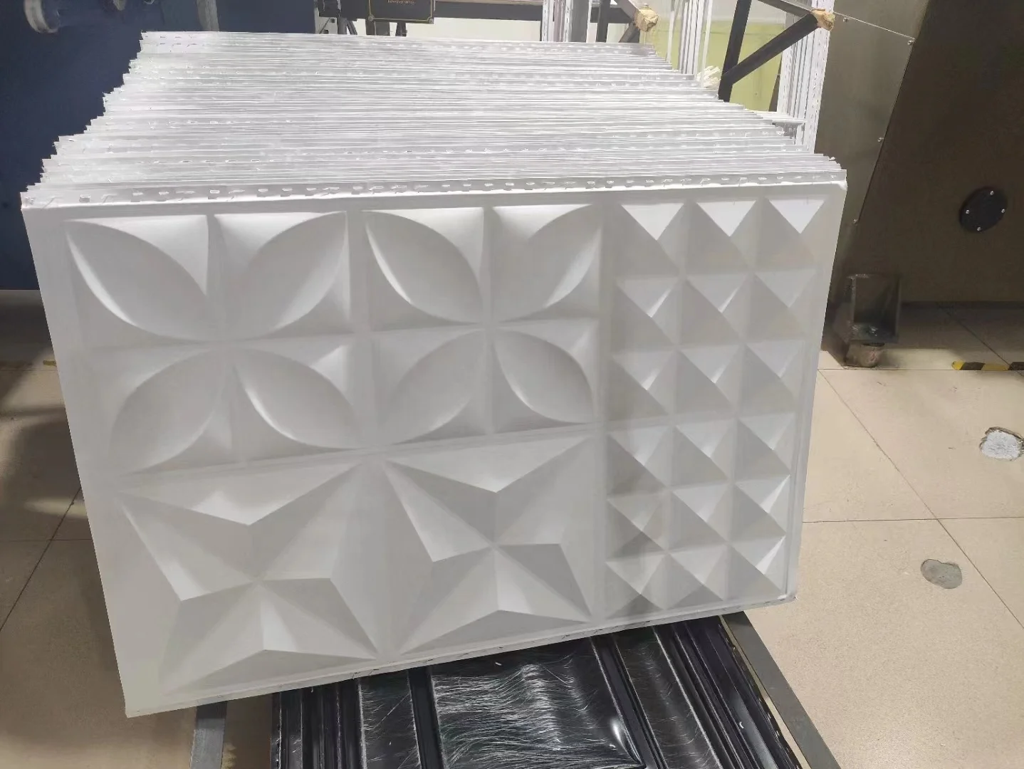 PVC decor 3D pvc ceiling tiles embossed background home decoration Waterproof PVC 3D ceiling Wall Panel