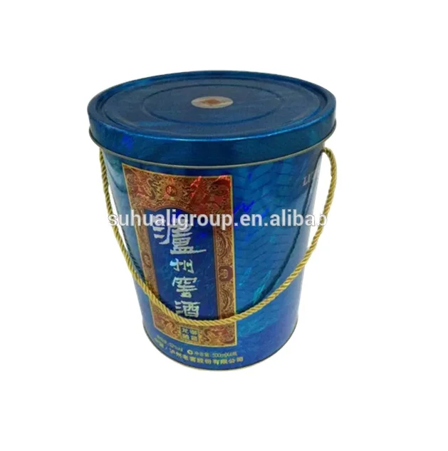 
Custom printed wine tin bucket ice bucket tin barrel 