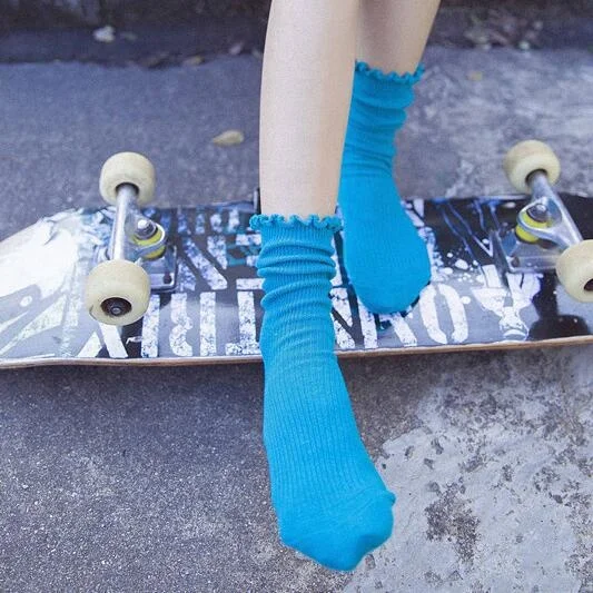 
Wholesale Soft Plain Long Socks Woman Girls Loose Slouch Socks 