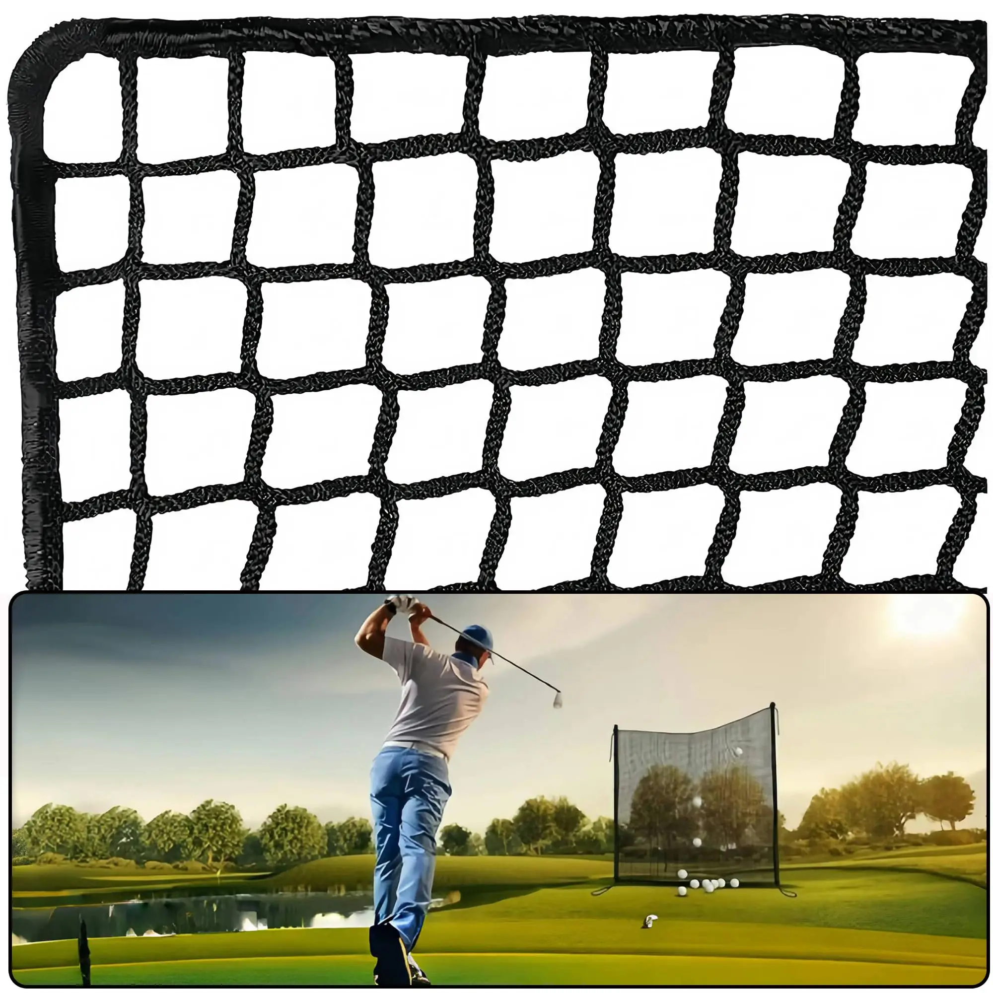 Foldable portable golf practice net Golf hitting net Backyard sports net is suitable for all kinds of sports.