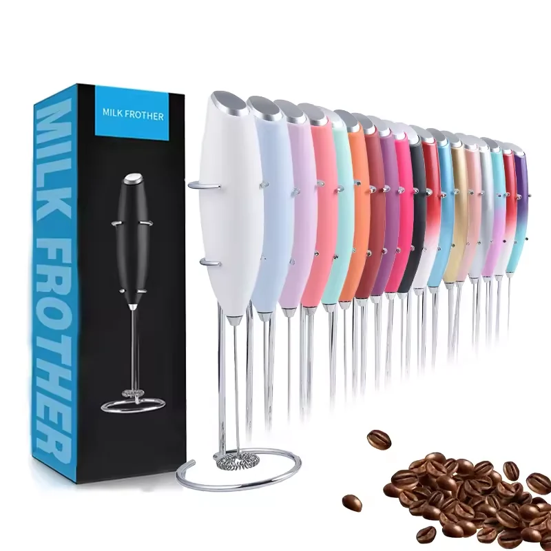2024 Hot Selling Milk Whisk High Quality Handheld Coffe Frother Logo Bettery Operated Milk Frother
