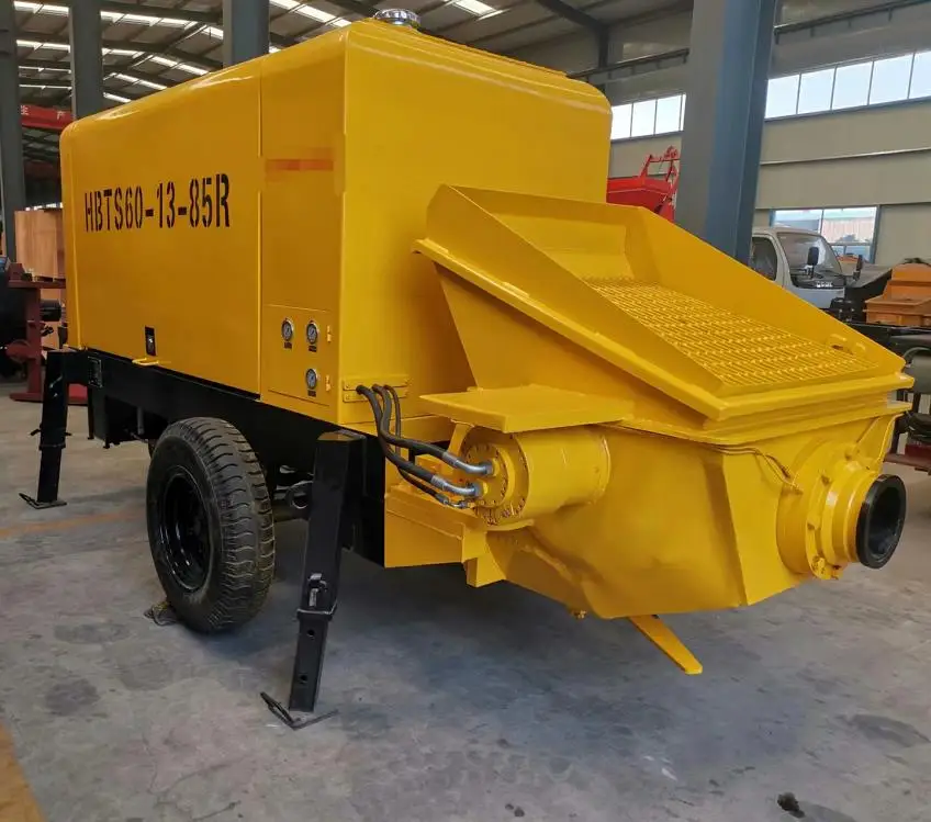Different Concrete Capacity Mini mobile portable  stationary pump trailer mounted concrete pumps diesel engine