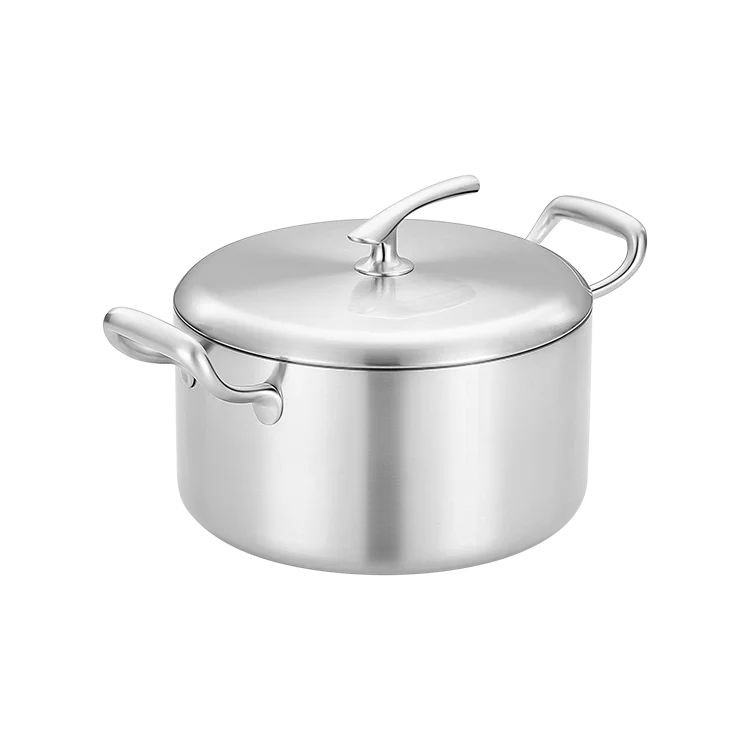 Factory Cookware Kitchen customized size Stainless Steel Non-Stick Soup & Stock Pot Cooking Pots with handle