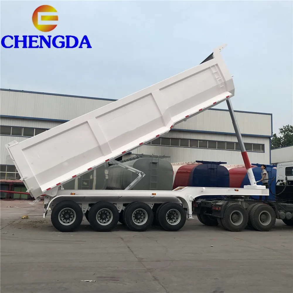 U Shape 4 Axles Rear Tipper Dump Truck Trailers Semi Tipping Trucks for Africa Market