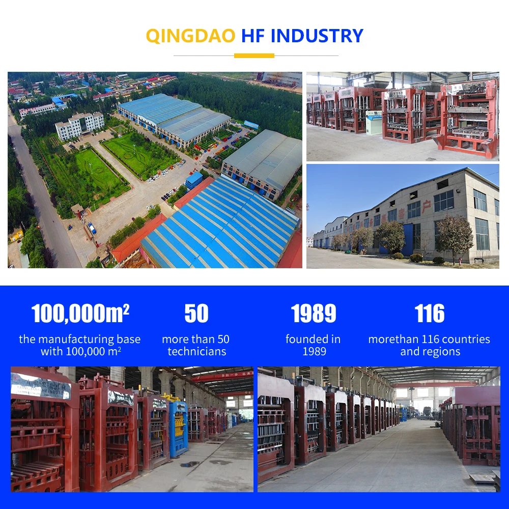 QT5-15 Fully Automatic Hydraulic Concrete Cement Hollow Brick Block Making Moulding Machine Price Sale