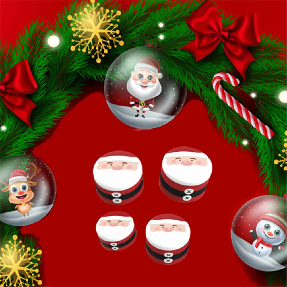 Luckytin Factory Custom Tinplate Packing Round Metal Box Container Cake Cookie Tea Candle Tin For Christmas
