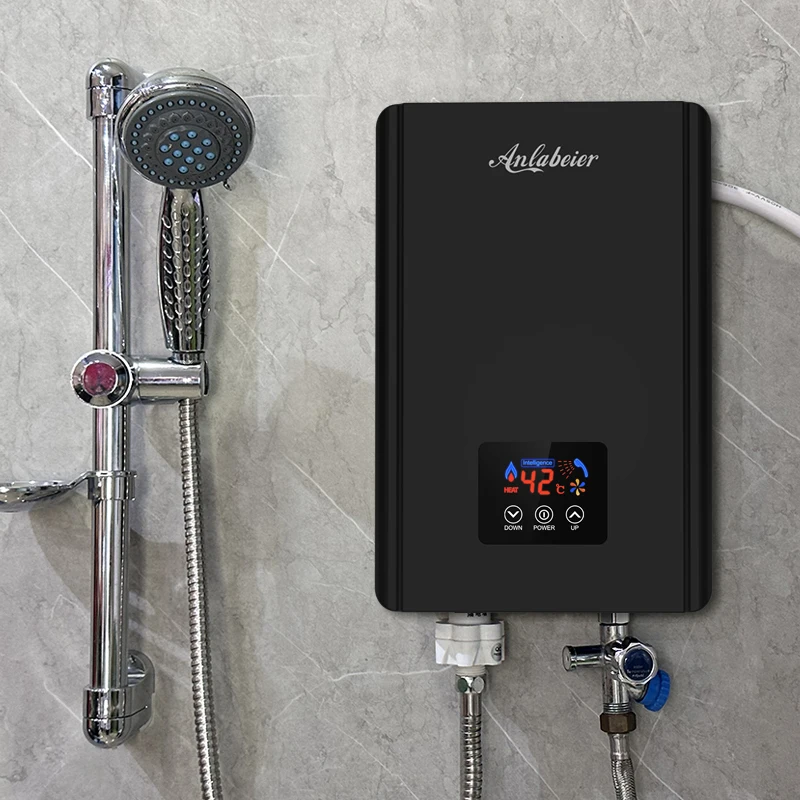 Factory promotion sale 8KW 220V electric tankless shower bathroom hotel whole house supply hot water heater