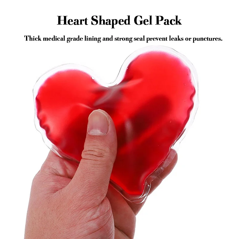reusable custom design heart shaped cold gel ice cooling pack