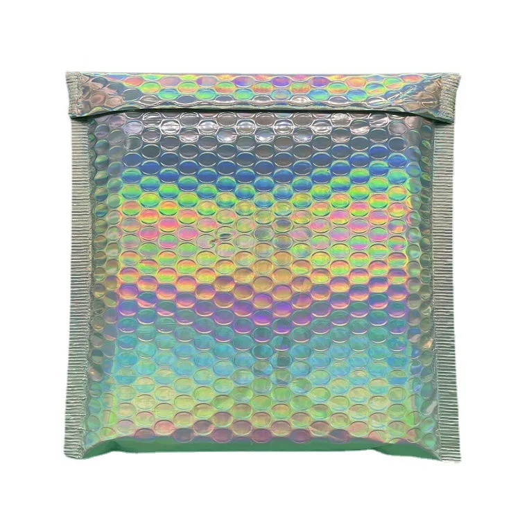 Low price Poly Bubble Mailer Poly Mailer Bag Filled Envelope Express Shipping Packaging Customized Holographic Laser Bubble Mail