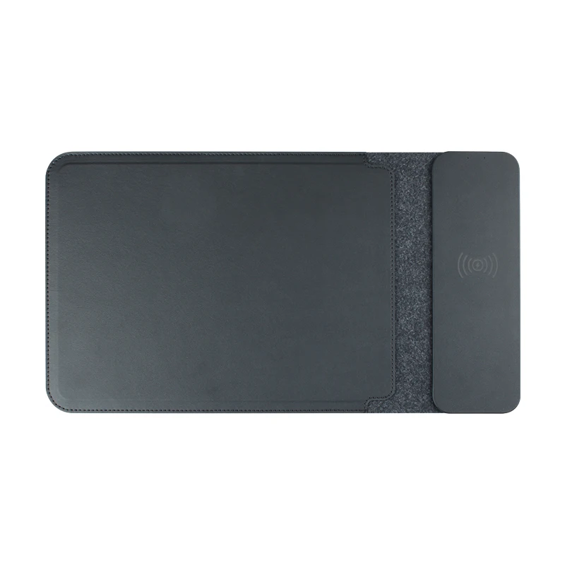 13-14inch 4 in 1 Wireless Charging  Laptop Sleeve With Office Stand Mouse Pad Function PU Portable Tablet Bag