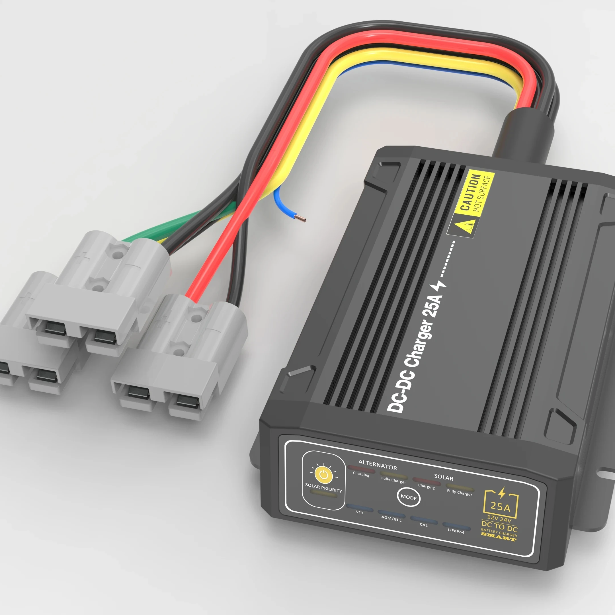 25A Battery Charger Manufacturer DC to DC Charger Car Battery Charger for Lead acid Lithium LifePO4 battery