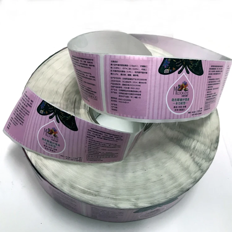 Custom Waterproof Vinyl Stickers Logo Printing Adhesive Cosmetic Packaging Glass Bottle Label OEM Vinyls Stickers Other Cosmetic
