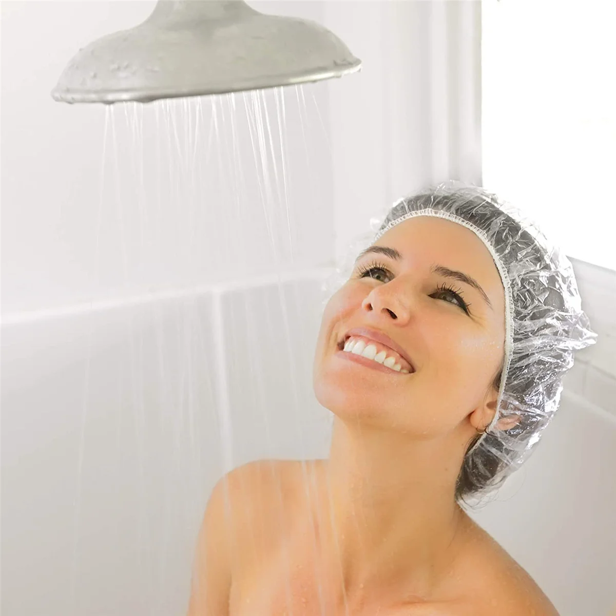 Waterproof Salon Hair Dry Processing Cap PE Plastic Transparent Hair Cover Disposable Shower Caps for bath