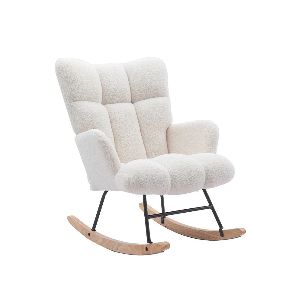 New Design Nordic Leisure Lounge Chair Modern Designarm Bedroom Armchair Living Room Home Living Room Wood Rocking Chair