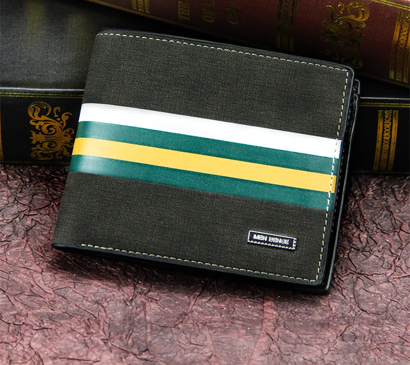 Оптовая продажа, короткий горизонтальный Многофункциональный вместительный мужской бумажник из матовой кожи в европейском и американском стиле