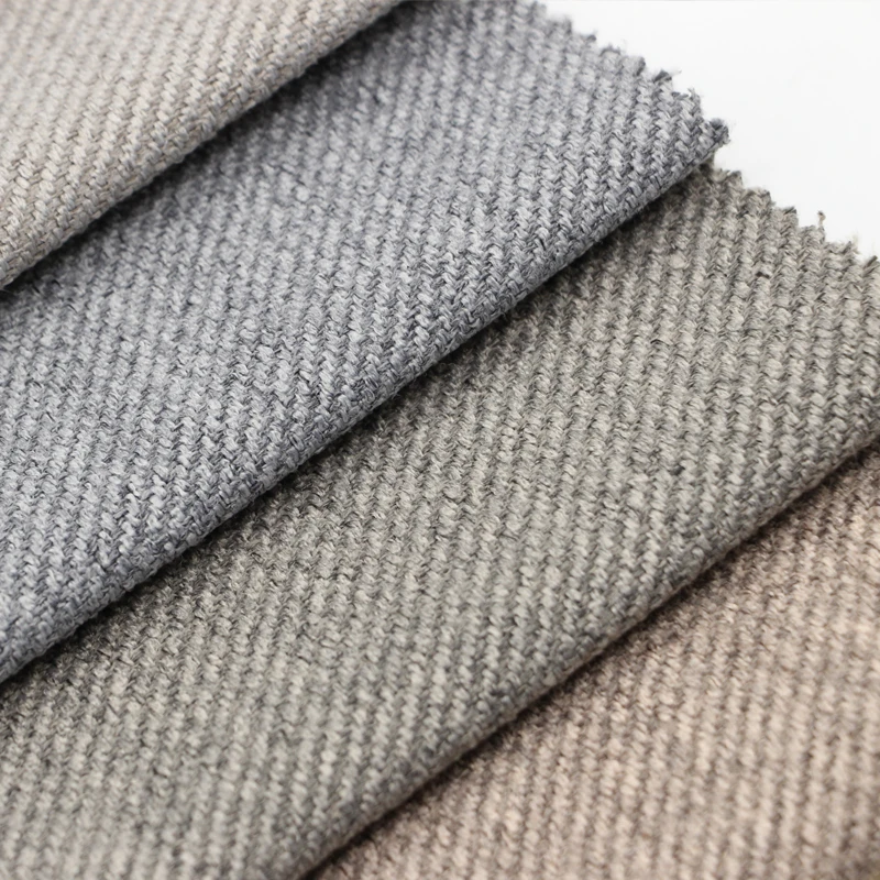 Wholesale Furniture Textiles Durable Polyester Tweed Twill Texture Sofa Upholstery Fabric