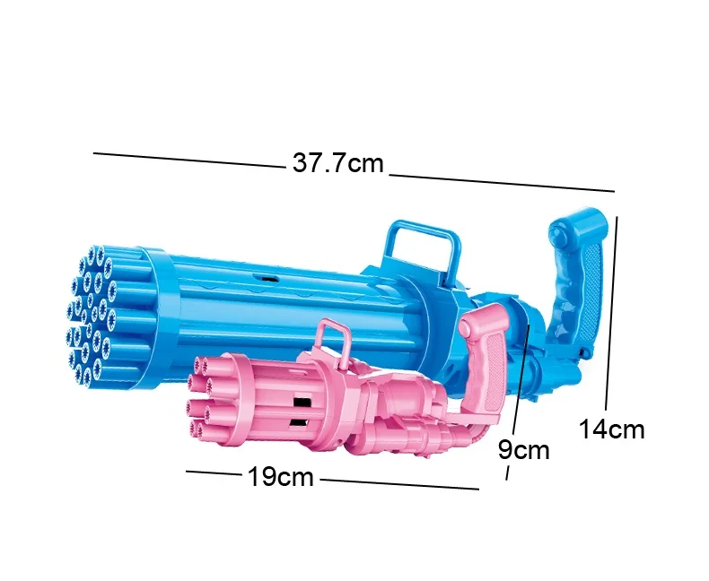 Bubble Gun for Toddlers Bubble Machine 2022 Automatic 25 Holes Bubbles Maker with Music and Light gatling toy gun