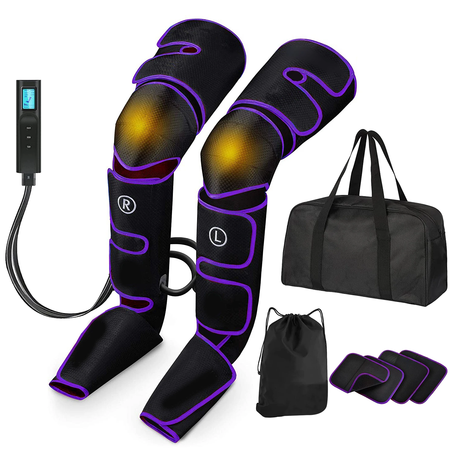 HEALTHPAL OEM Cordless and Rechargeable Thigh and Knee new products wireless air compression legs massager compression massager