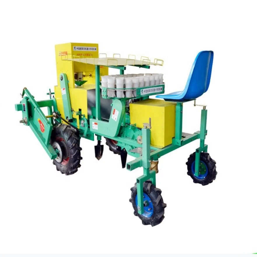 tabacco transplaner paper pot transplanter multi-row multi-function transplanter with rotary tillage ridging drip irrigation