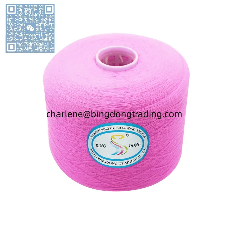 Yizheng Fiber Made Raw Materials 50/2 40/2 Thread Making High Quality Dye Tube Ring Spun Polyester Bright Yarn With Paper Cone