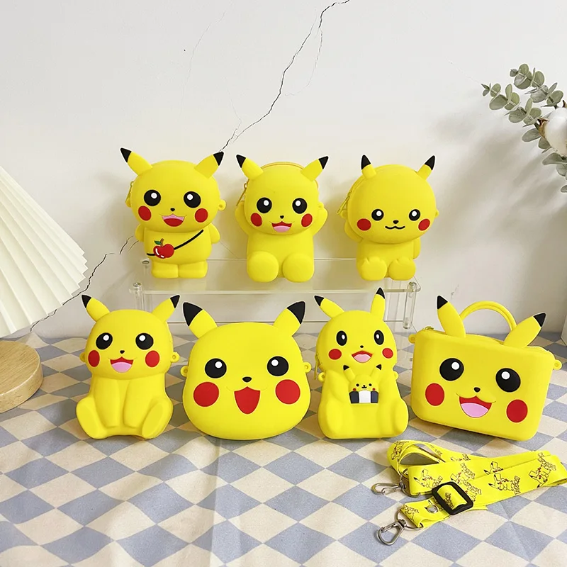 Wholesale Silicone Toy Doll New Style Single Shoulder Pika Monster Charmander Squirtle Poke Diagonal Crossbody Mon Cartoon Bag