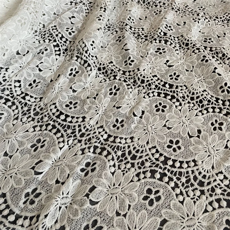 Wholesale Fashion Water Soluble Cheap Lace Fabric Guipure Lace Fabric