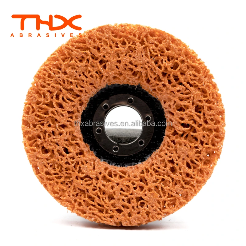 Orange 115 mm Strip Discs for Removing Paint, Oil, Wood Poly Disc Angle Grinder Clean & Strip Disc 115x22.23mm