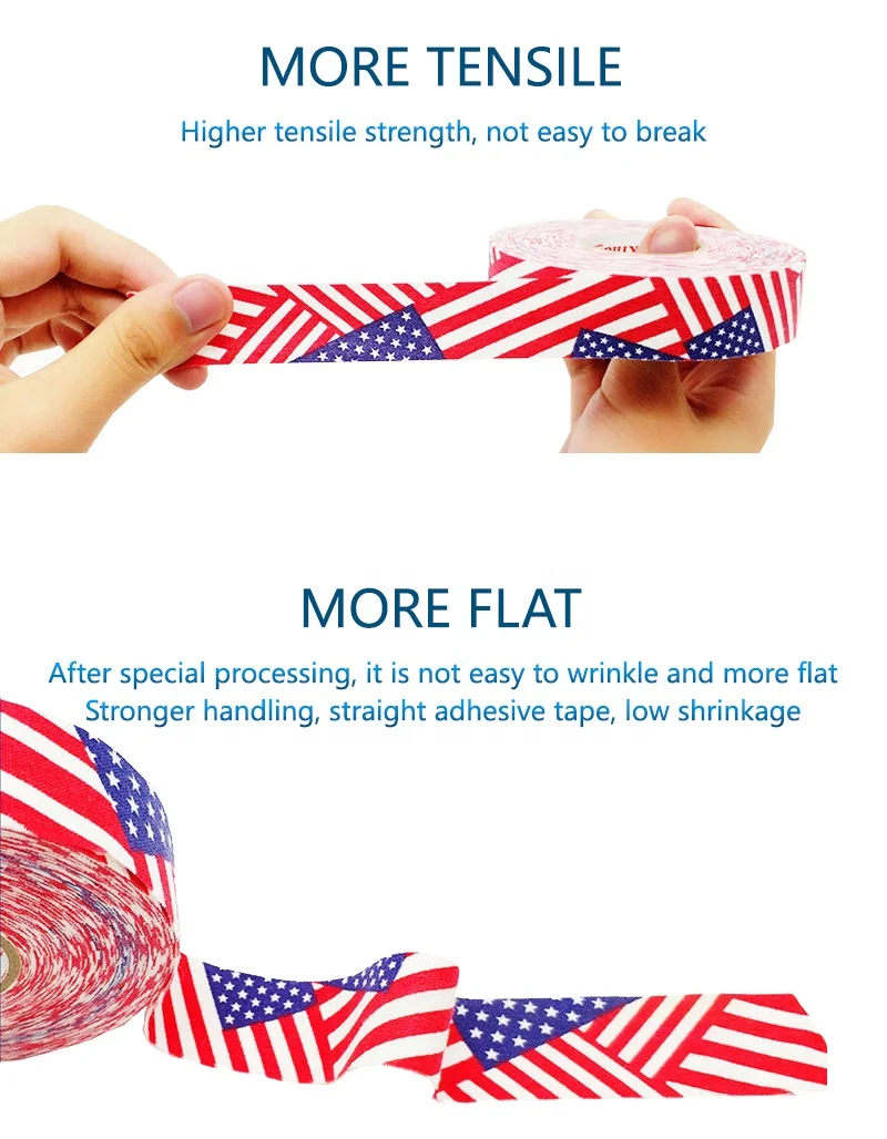 Colorful Hockey Stick Tape  Cotton OEM Logo Color Cloth Blade Stick Grip