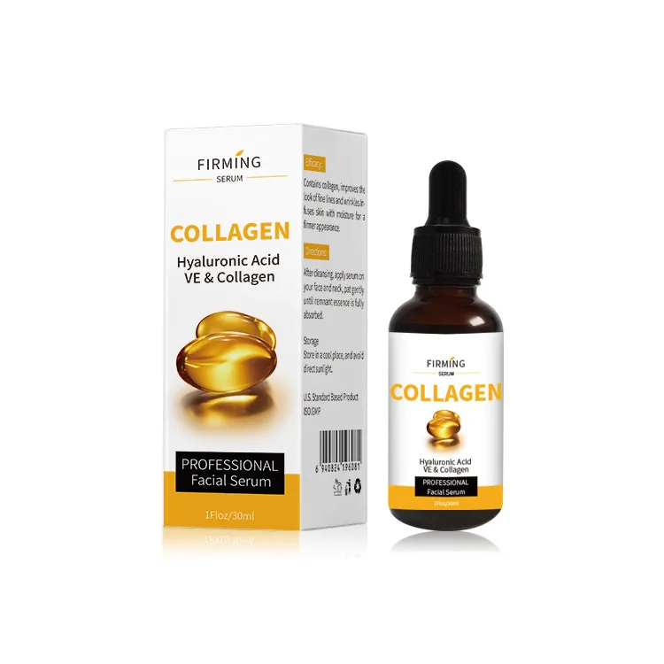 Private Label Skin Care Serum Vitamin E OEM Organic 20% Hyaluronic Acid Anti Aging Brightening Wrinkle Face Vitamin C Serum