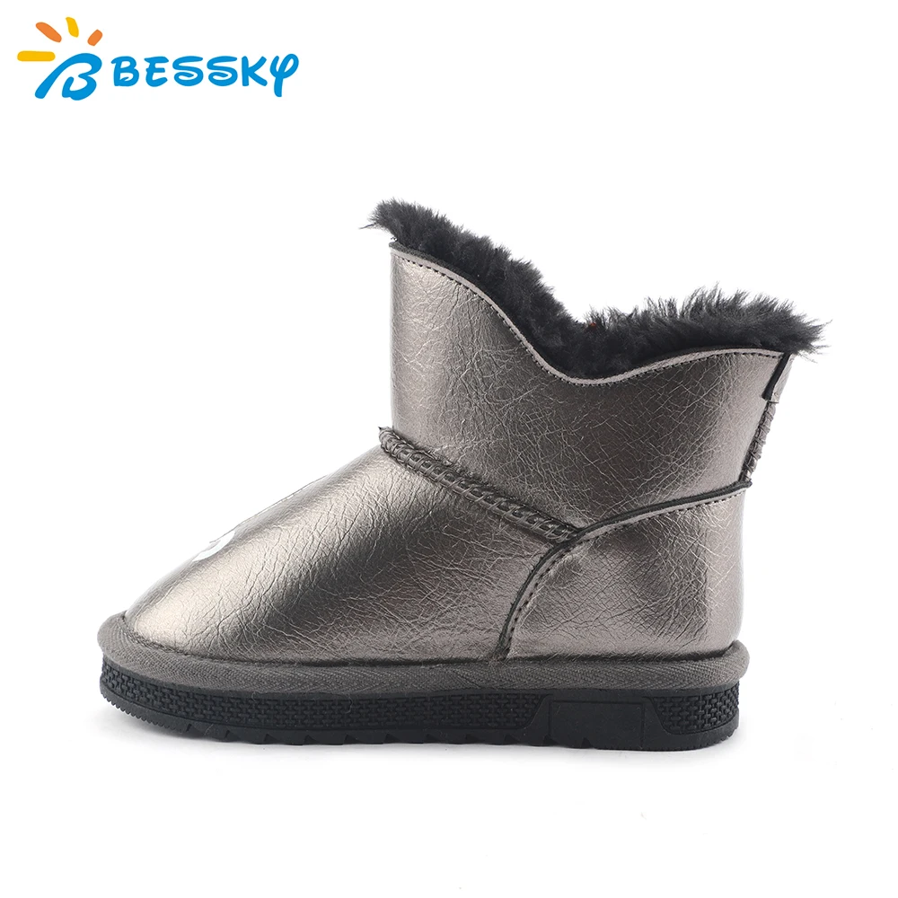 
Wholesale price new arrival winter snow high ankle kids furry boots 