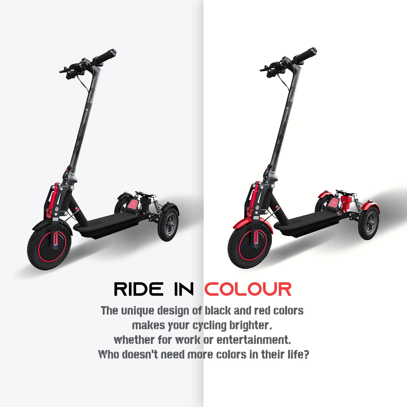 MONORIM T0s Ultra three-wheel electric scooter with front suspension and rear two-wheel shock absorption maximum speed 25km/h