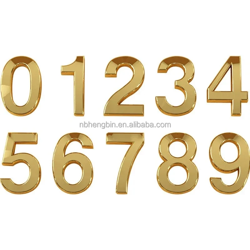 Wholesale Custom Adhesive 3d Abs Chrome Car Number Letters Embolem For Make Car Plate License