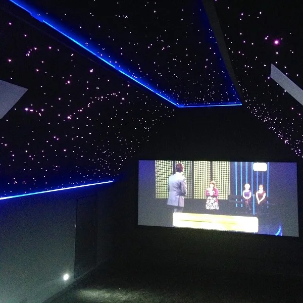 LED Fiber Optic Light Panel Starry Sky Panel Star Light 60*60cm Polyester Acoustic Board LED Twinkle Shooting Star For Home Deco