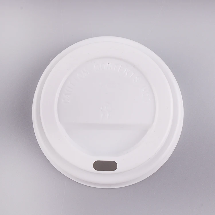plastic black and white Customizable disposable coffee cup lid