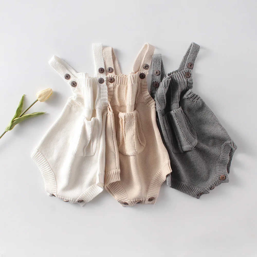 ins baby clothes baby knitted rompers 100% cotton clothes wool jumpsuit for boys and girls and infants baby girl sweaters
