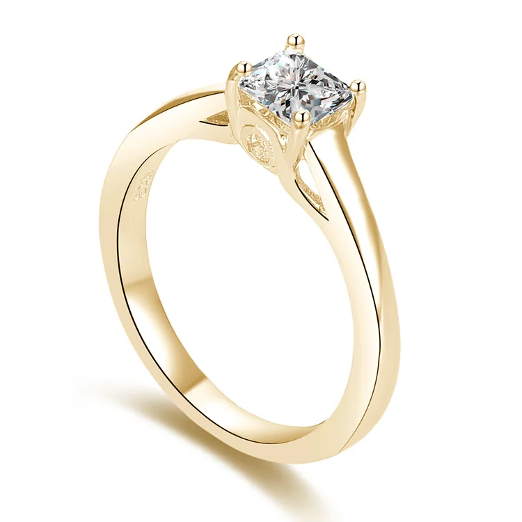 Poliva Brand New 925 Sterling Silver Gold Plated Rings Aaa Zircon Couple Rings For Engagement Tanishq