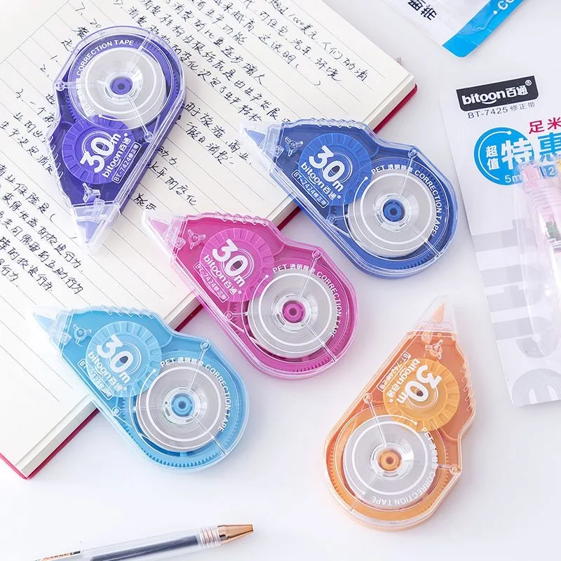 Practical Stationery Correction Tape Customized Plastic Student Transparent Correction Tape