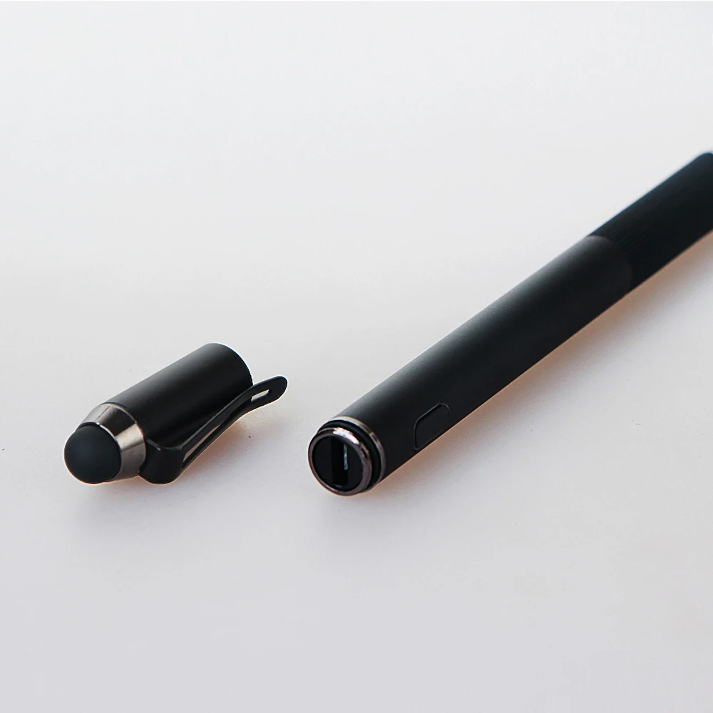 2 in 1 Rubber Tip Caneta Tablet Con Lapiz Universal Metal Capacitive Stylus Pen Touch Screen Pencil With Led Light Indicator