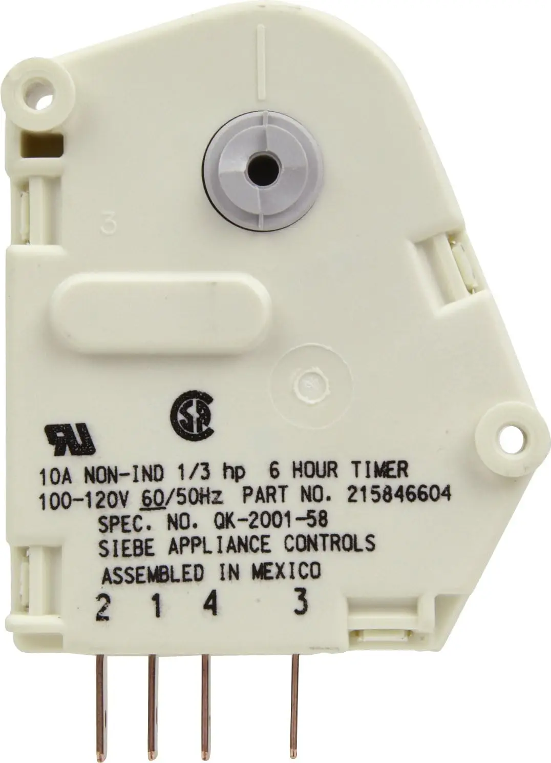 215846604 Refrigerator Defrost Timer Replacement Part by Romalon Fit for Frigi-daire & Ken-More Replace AP2592907 08003824