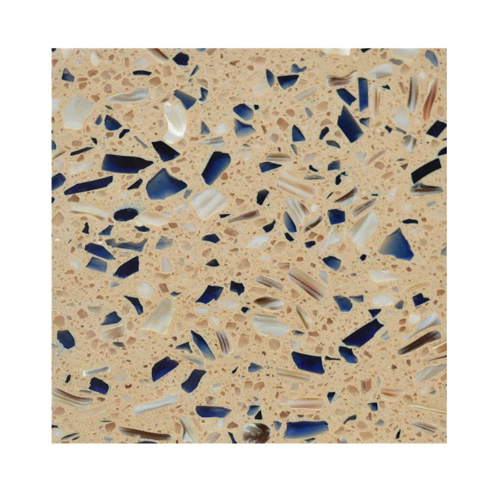  Дешевая плитка 60x60 стеклянные чипсы Terrazzo розового цвета для украшения помещений с синей напольной плитой полированная графический дизайн Современная