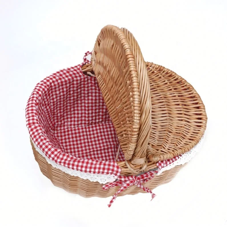 Useful Brown Moroccan Wicker Handmade Wedding Flower Basket