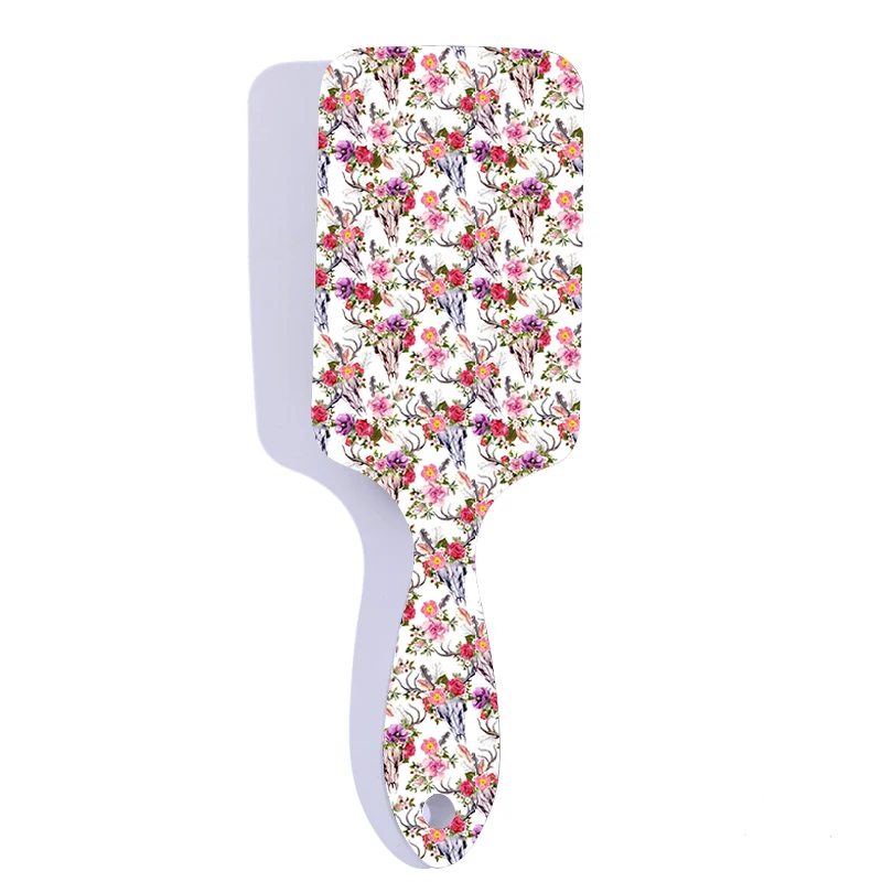 Custom Pattern Western Style Aztec Leopard Printed Hair Brushes Comb For Girl
