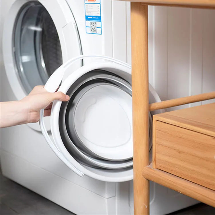 Silicone Bath Foldable Washing Bucket Cleaning Washing Round Collapsible buckets