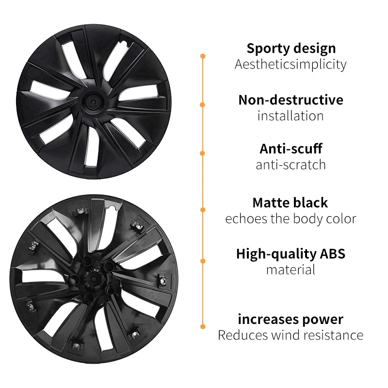 For Tesla Model Y 19 Inch 4PCS Hub Cap Wheel Caps cybertruck Wheel Cover Protector for Model Y S