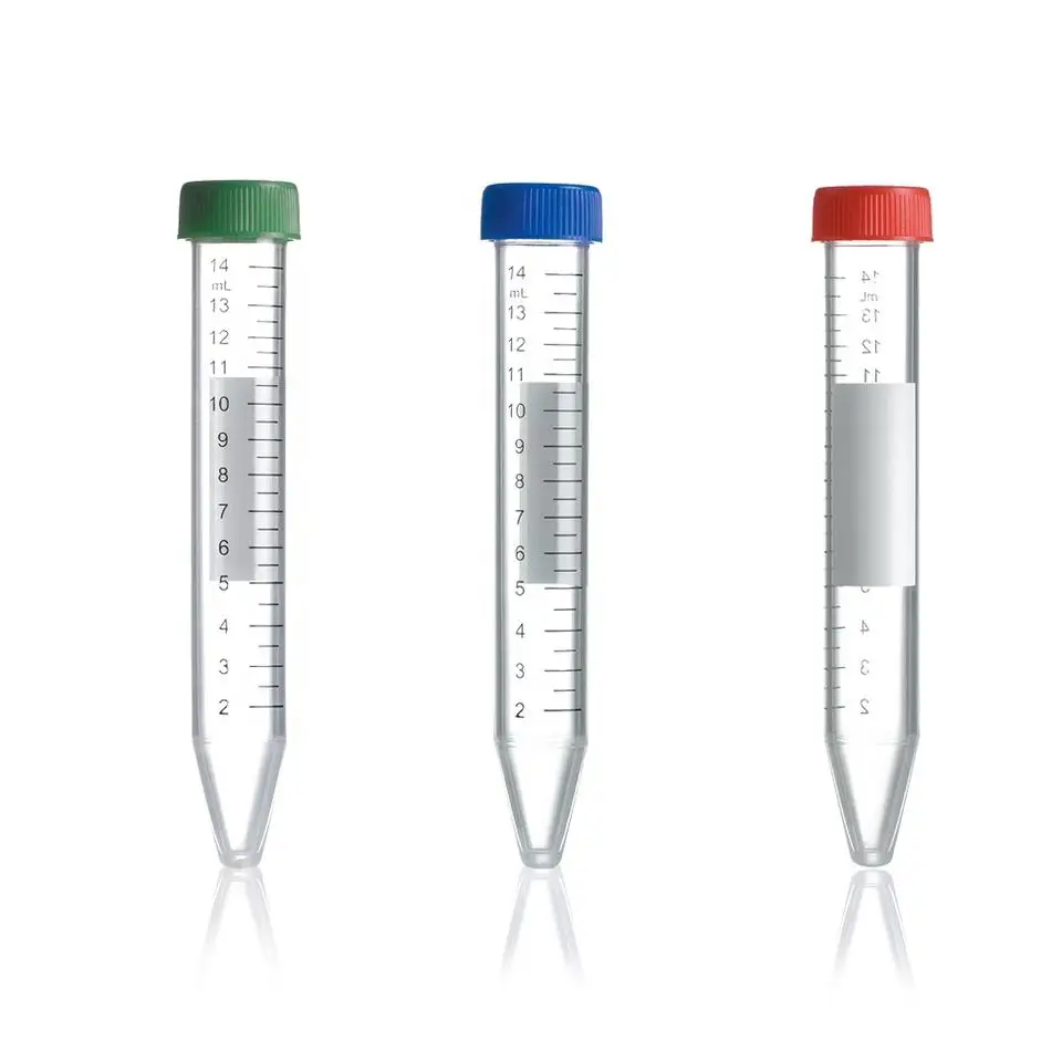 Customizable Sterile Laboratory Medical Micro Conical Plastic Graduated Centrifuge Tube 15Ml With Screw Lid